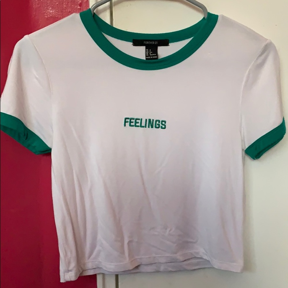 White Forever 21 crop top